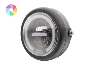 Koplamp rond 165mm angel eye LED 12V custom (kleur naar keuze)