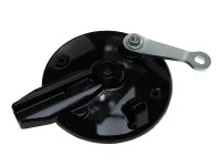 Brake torque plate Tomos A35 120mm front black for 105mm shoes