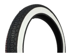 16 inch 2.25x16 Sava / Mitas B8 white wall tire with street profile Tomos A3 / A35