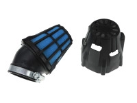 Air filter 46mm foam Polini Air Box angled black / blue