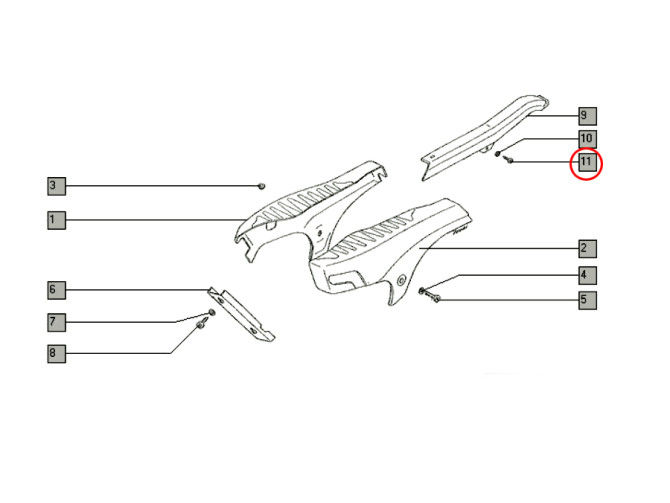 Chain cover guard Tomos mounting parker 4,2x9,5mm product