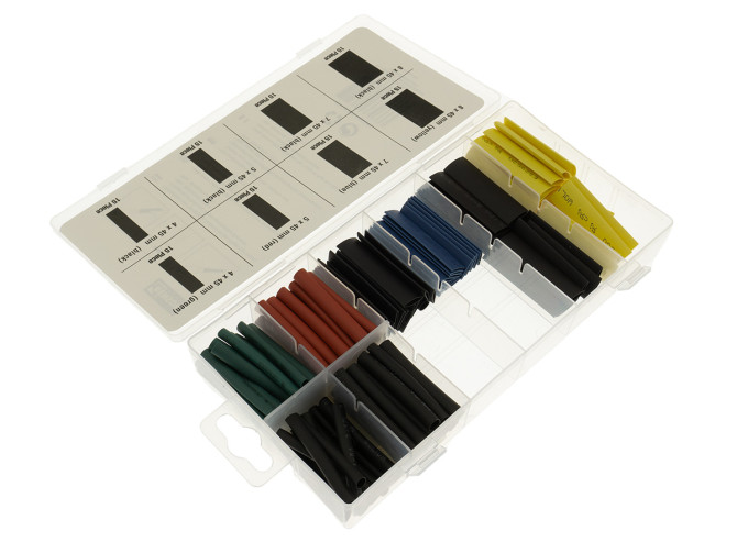 Electric cable heatshrink assortment 5 colors 120-pieces product