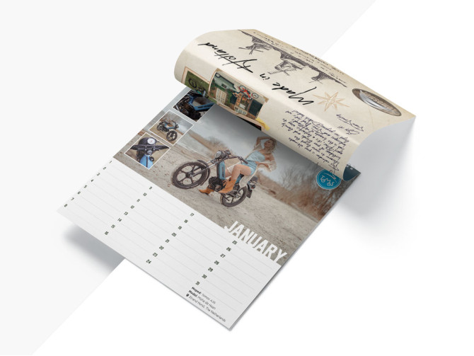 Birthday calendar Tomos mopeds with models made in Holland product