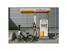 Poster Tomos "F*ck Diesel Tankstation" A1 (59,4x84cm)