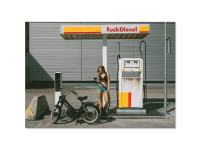 Poster Tomos "F*ck Diesel Tankstelle" A1 (59,4x84cm)