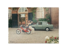 Poster "Lady with Tomos Quadro & DAF Daffodil 1964 - A1 (59,4x84cm)