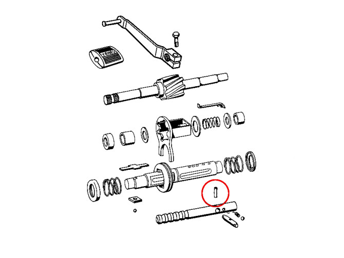 Getriebestift Pin Tomos 4L / APN 2,5x7mm Stift product