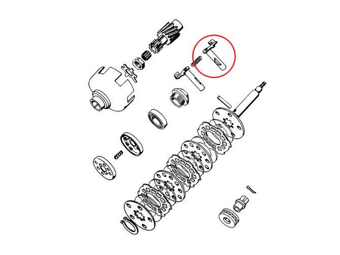 Kupplung Tomos 4L / APN-4 Kupplungsarm Oben product