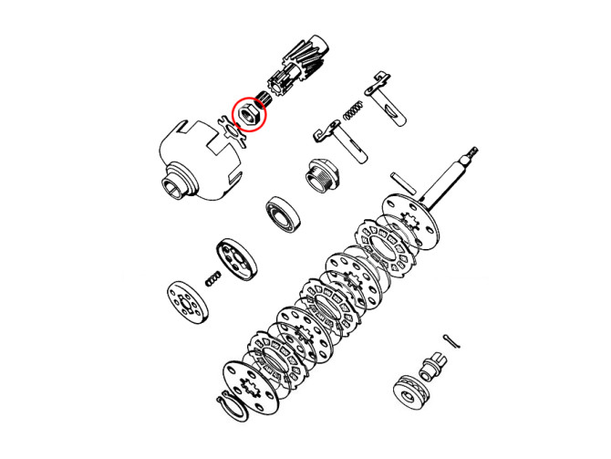 Kupplung Tomos 4L APN-4 Altes Muttern M14x1 Linkse Draht product