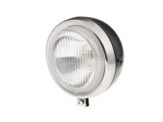 Koplamp rond 130mm Maxi zwart met chroom