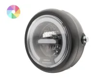 Koplamp rond 165mm angel eye LED 12V custom (kleur naar keuze)