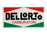 Sticker Dellorto Carburatori groot 63x122mm universeel