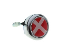 Bell with flag Denmark dome 3D sticker Widek chrome