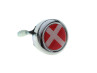 Bell with flag Denmark dome 3D sticker Widek chrome thumb extra