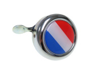 Bel met vlag Nederland dome 3D sticker Widek chroom