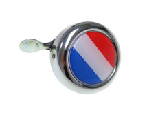 Bel met vlag Nederland dome 3D sticker Widek chroom