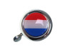 Bel met vlag Nederland dome 3D sticker Widek chroom thumb extra