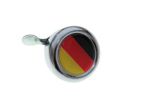 Bel met vlag Duitsland dome 3D sticker Widek chroom