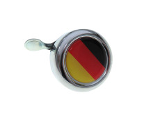 Bel met vlag Duitsland dome 3D sticker Widek chroom