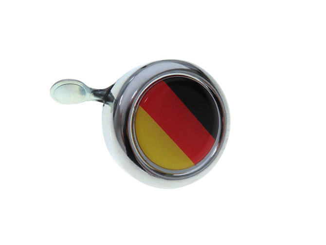 Bel met vlag Duitsland dome 3D sticker Widek chroom product