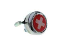 Bell with flag Switzerland dome 3D sticker Widek chrome