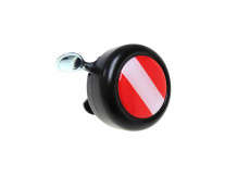 Bell with flag Austria dome 3D sticker Widek black