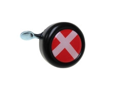 Bell with flag Denmark dome 3D sticker Widek black