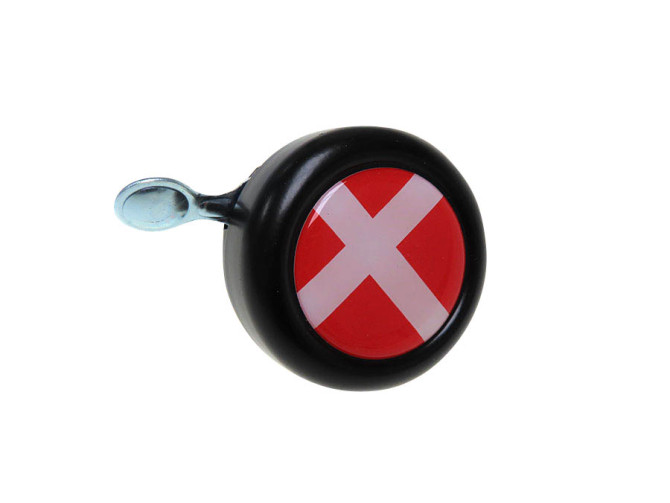 Bell with flag Denmark dome 3D sticker Widek black product