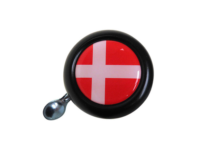 Bell with flag Denmark dome 3D sticker Widek black product