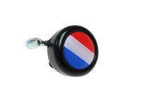 Bel met vlag Nederland dome 3D sticker Widek zwart