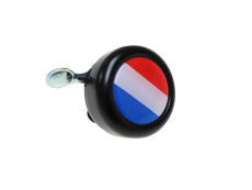 Bel met vlag Nederland dome 3D sticker Widek zwart