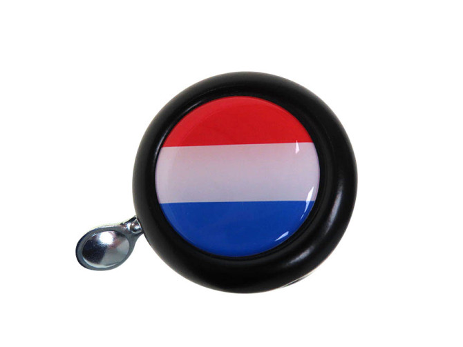 Bel met vlag Nederland dome 3D sticker Widek zwart product