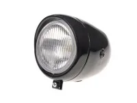 Scheinwerfer Rund 130mm Eier Lampe großes Modell Glanz Schwarz GUIA