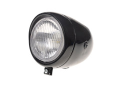 Scheinwerfer Rund 130mm Eier Lampe großes Modell Glanz Schwarz GUIA