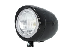 Scheinwerfer Rund 130mm Eier Lampe großes Modell Glanz Schwarz GUIA