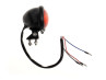 Taillight Tomos universal LED small black round with red lens thumb extra