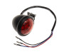 Taillight Tomos universal LED small black round with red lens thumb extra