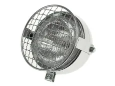 Headlight round 130mm Maxi chrome with grill