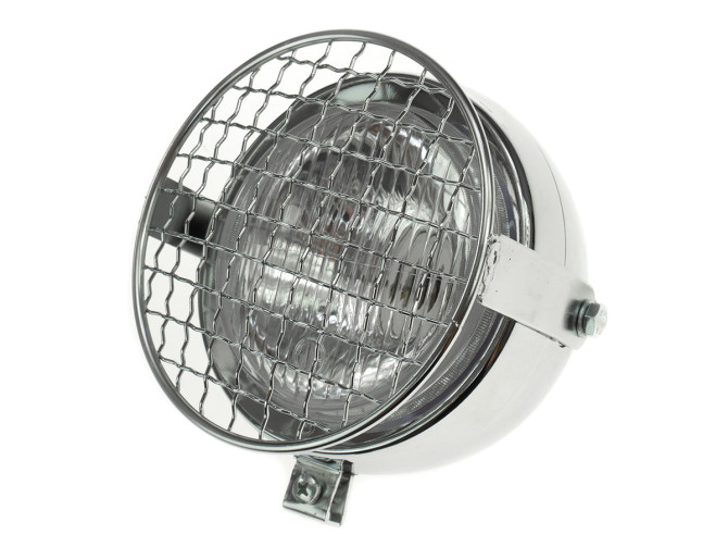 Headlight round 130mm Maxi chrome with grill product